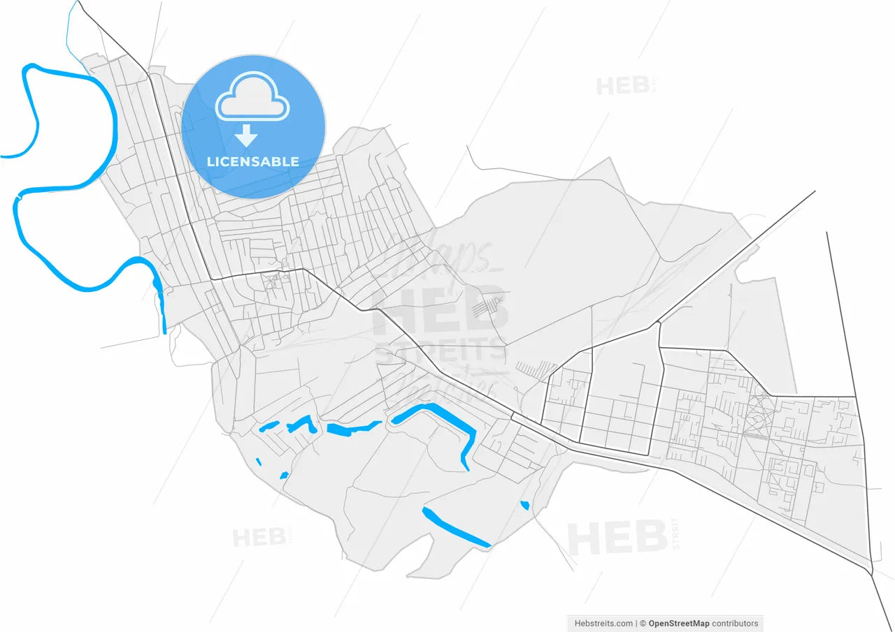 Pokrov, Dnipropetrovsk Oblast, Ukraine, high resolution vector map - Instant download PDF and JPG