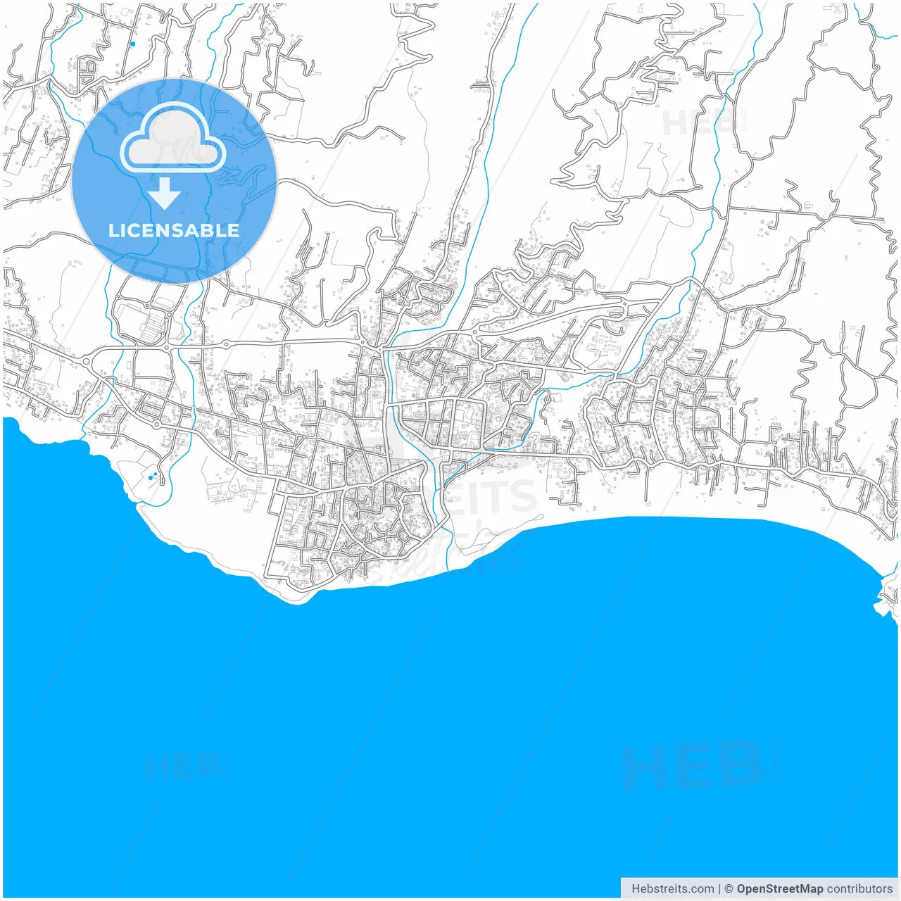 Saint-Joseph, Réunion, France, city map with high resolution roads.
