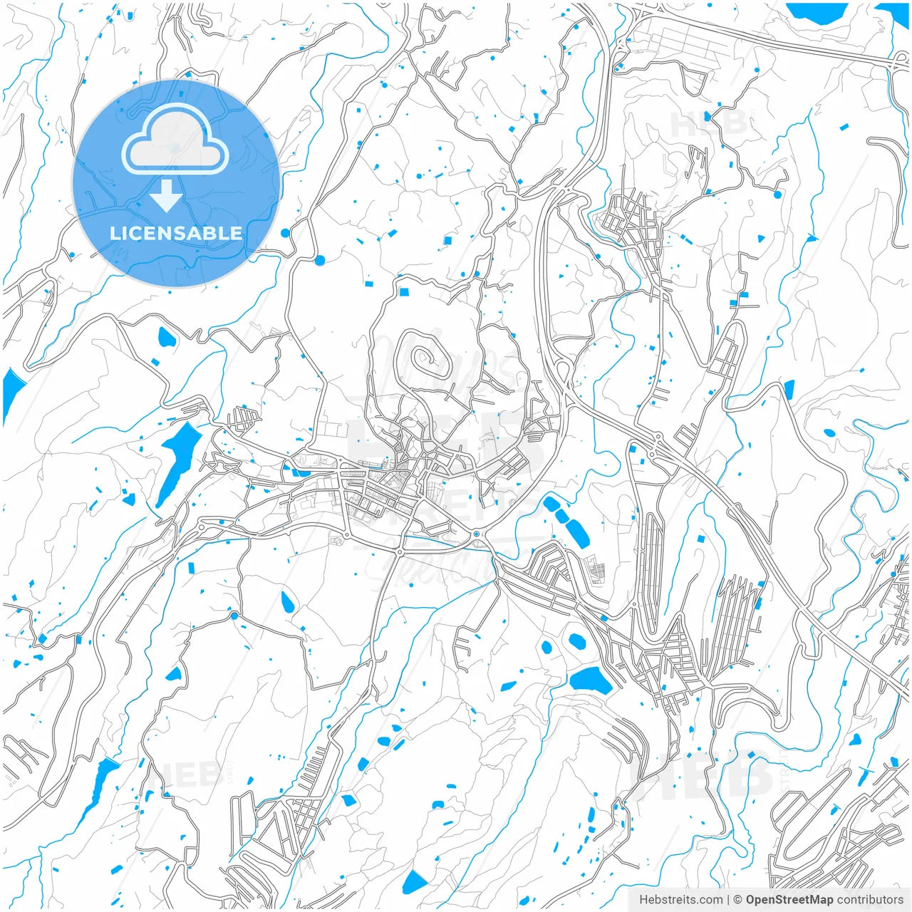 Arucas, Las Palmas, Spain, city map with high resolution roads.