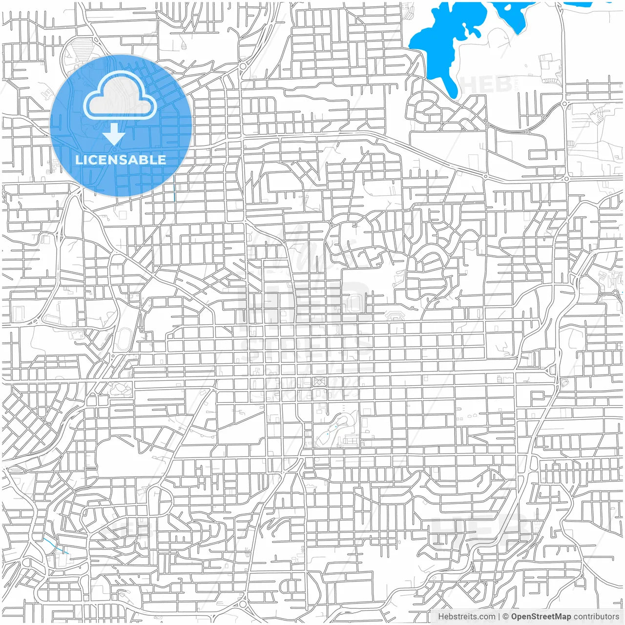 Caxias, Brazil, city map with high resolution roads.