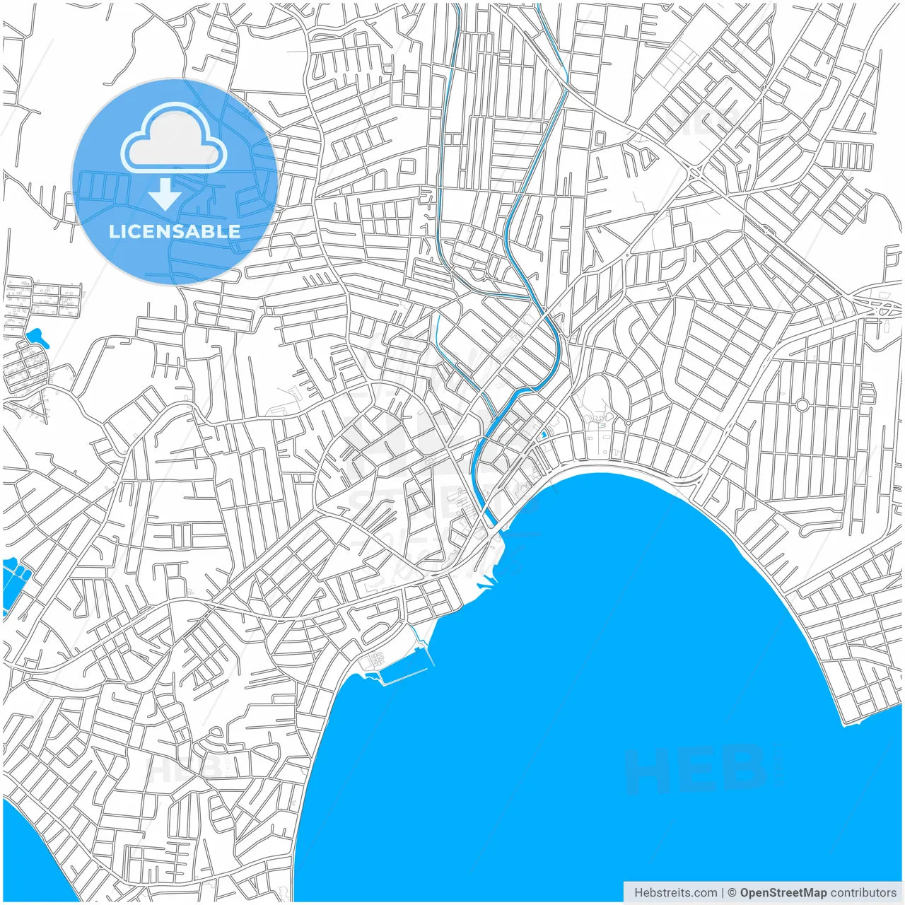 Araruama, Brazil, city map with high resolution roads.