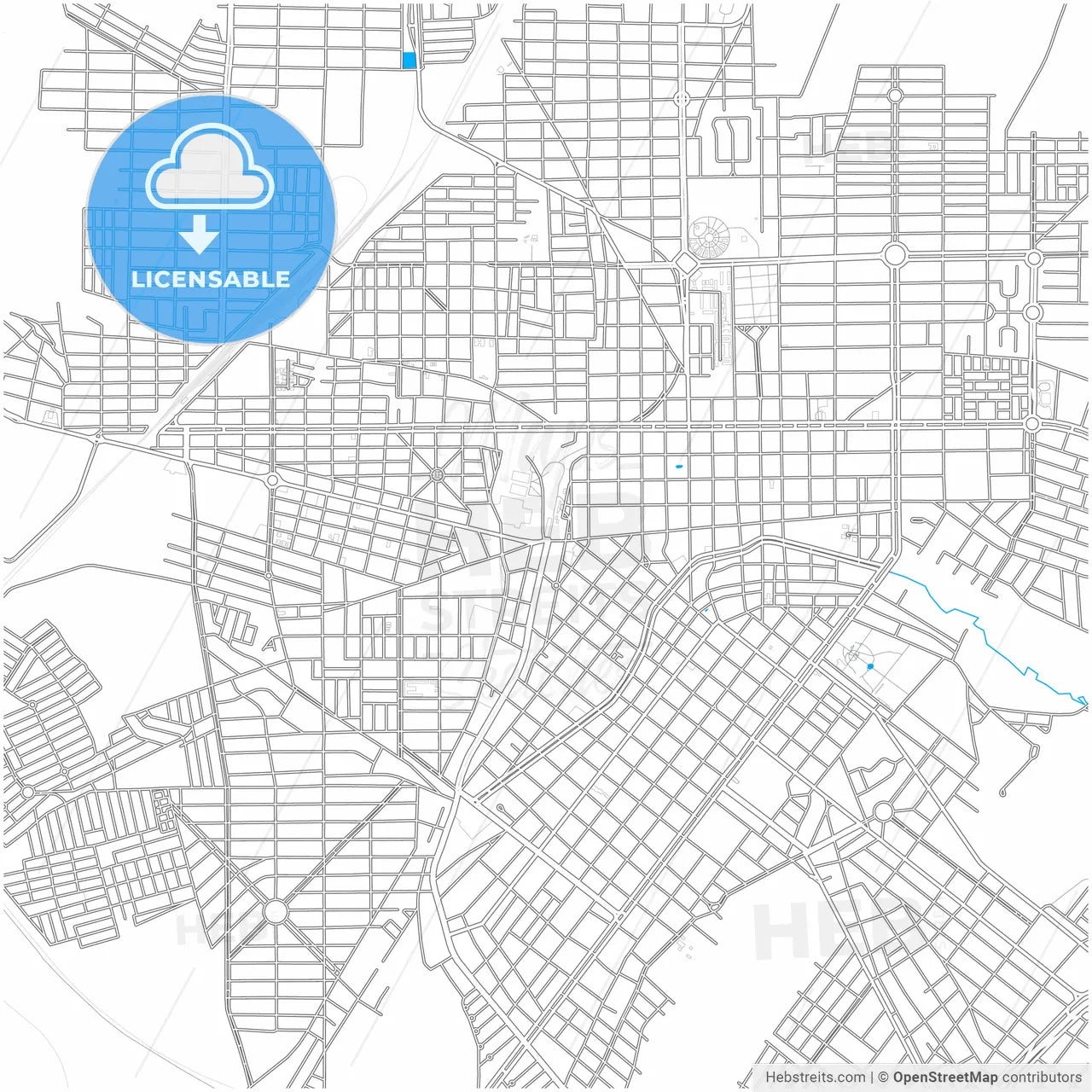 Araguari, Brazil, city map with high resolution roads.
