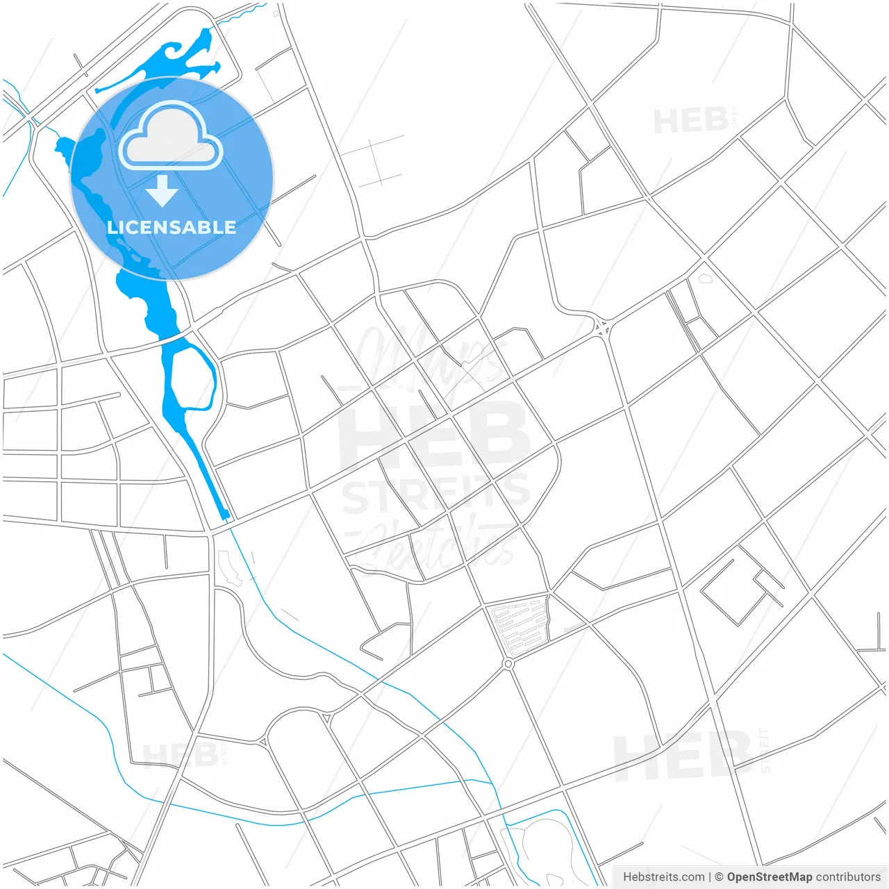 Aksu, Xinjiang, China, city map with high resolution roads.