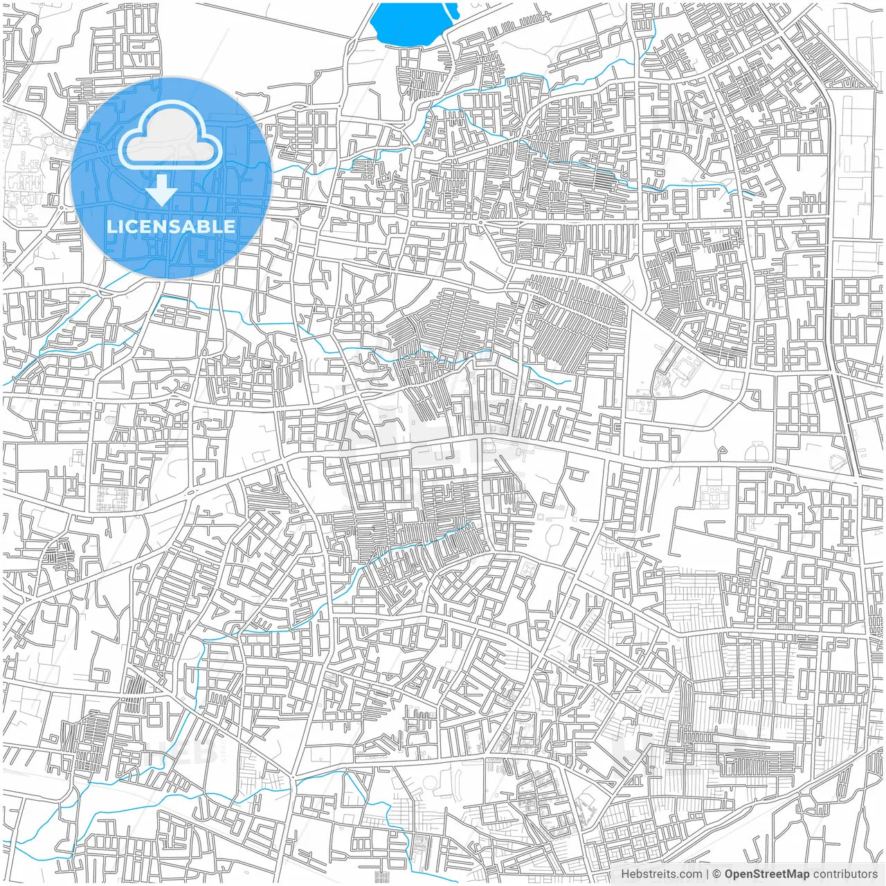 Aurangabad, Maharashtra, India, city map with high resolution roads.