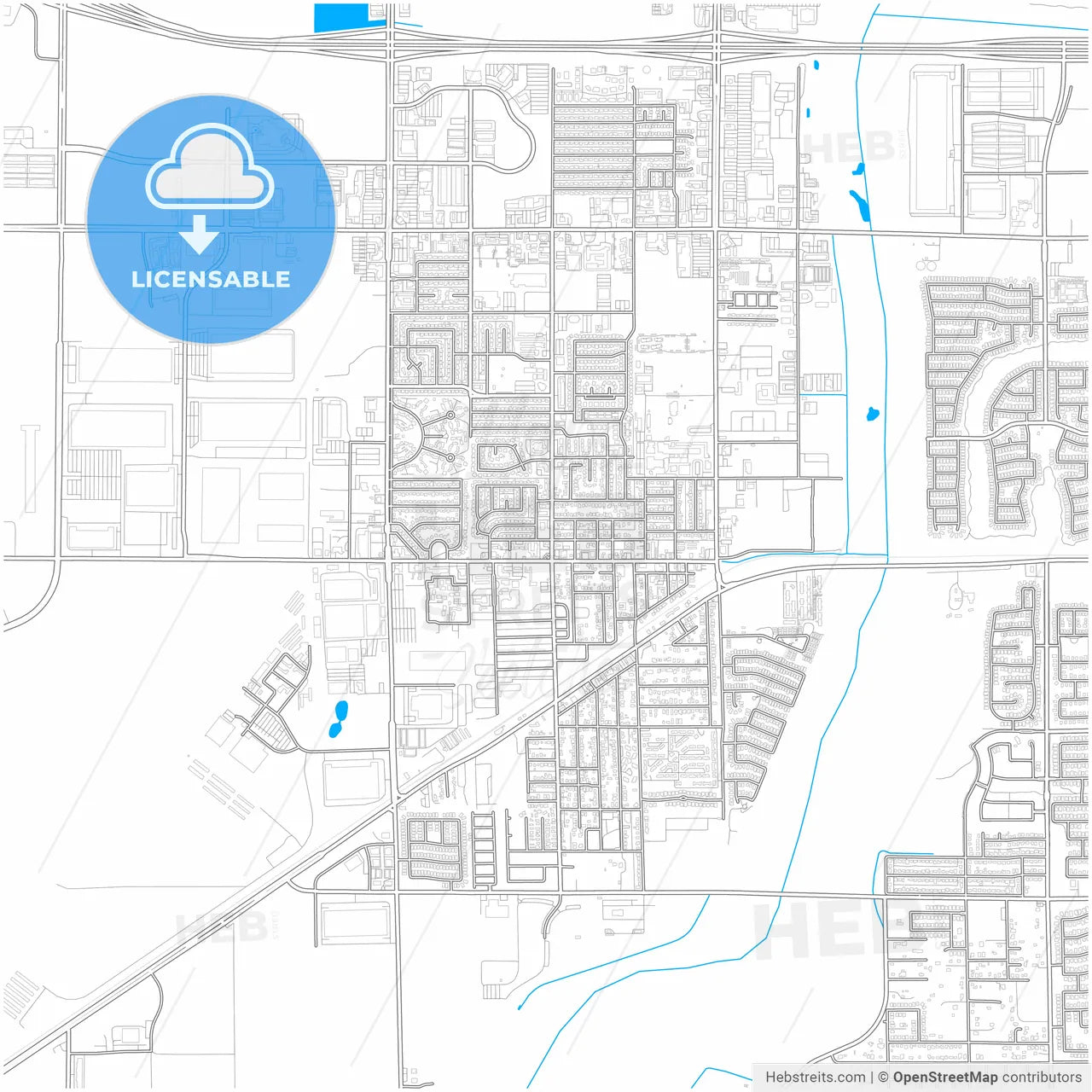 Avondale, Arizona, United States, city map with high resolution roads.
