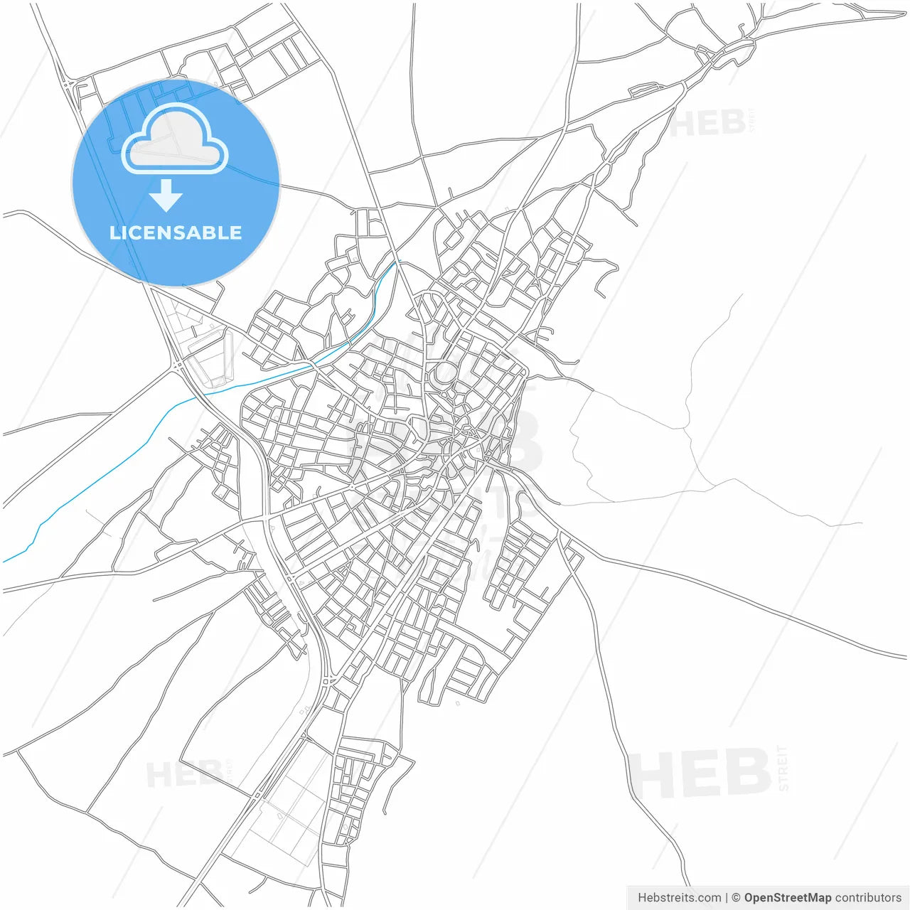Sandıklı, Afyon, Turkey, city map with high resolution roads.