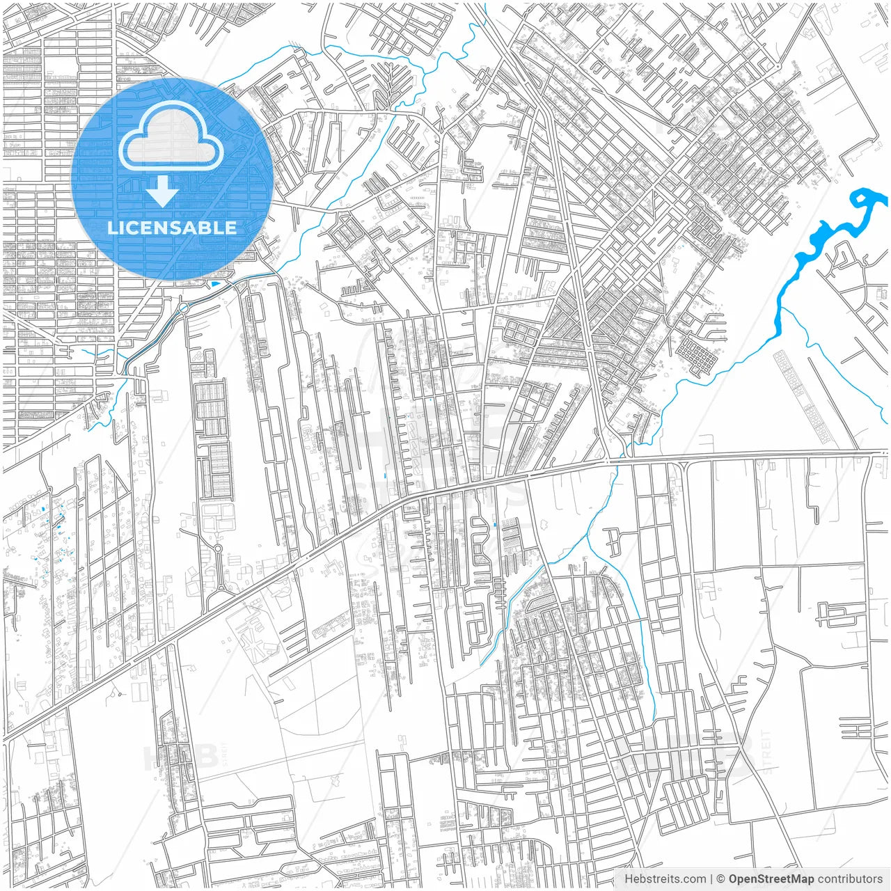Ananindeua, Brazil, city map with high resolution roads.