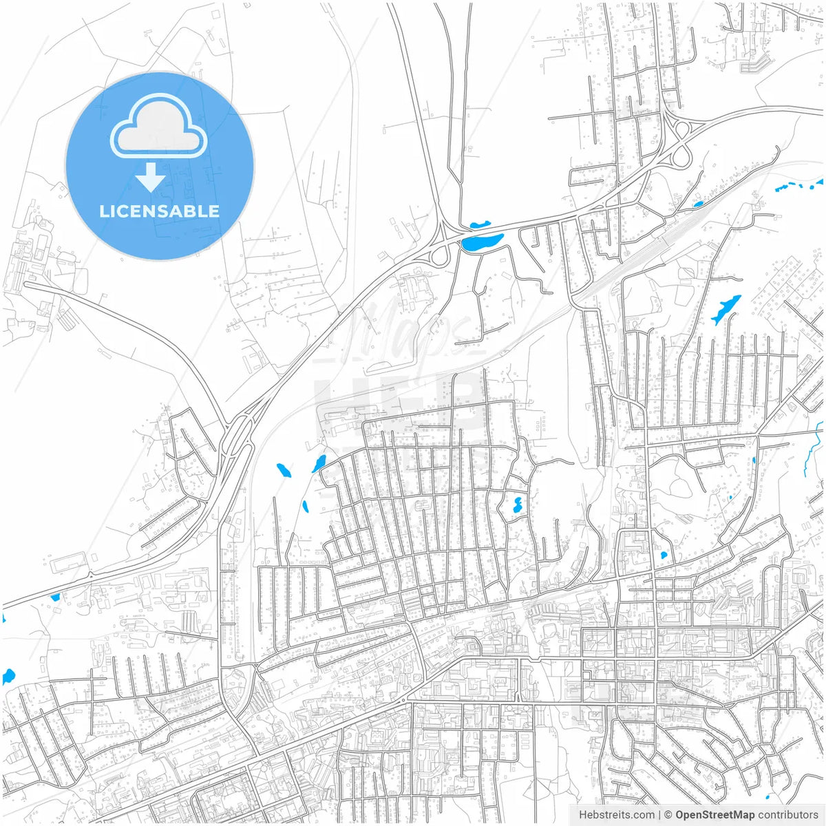 Artyom, Primorsky Krai, Russia, city map with high resolution roads.
