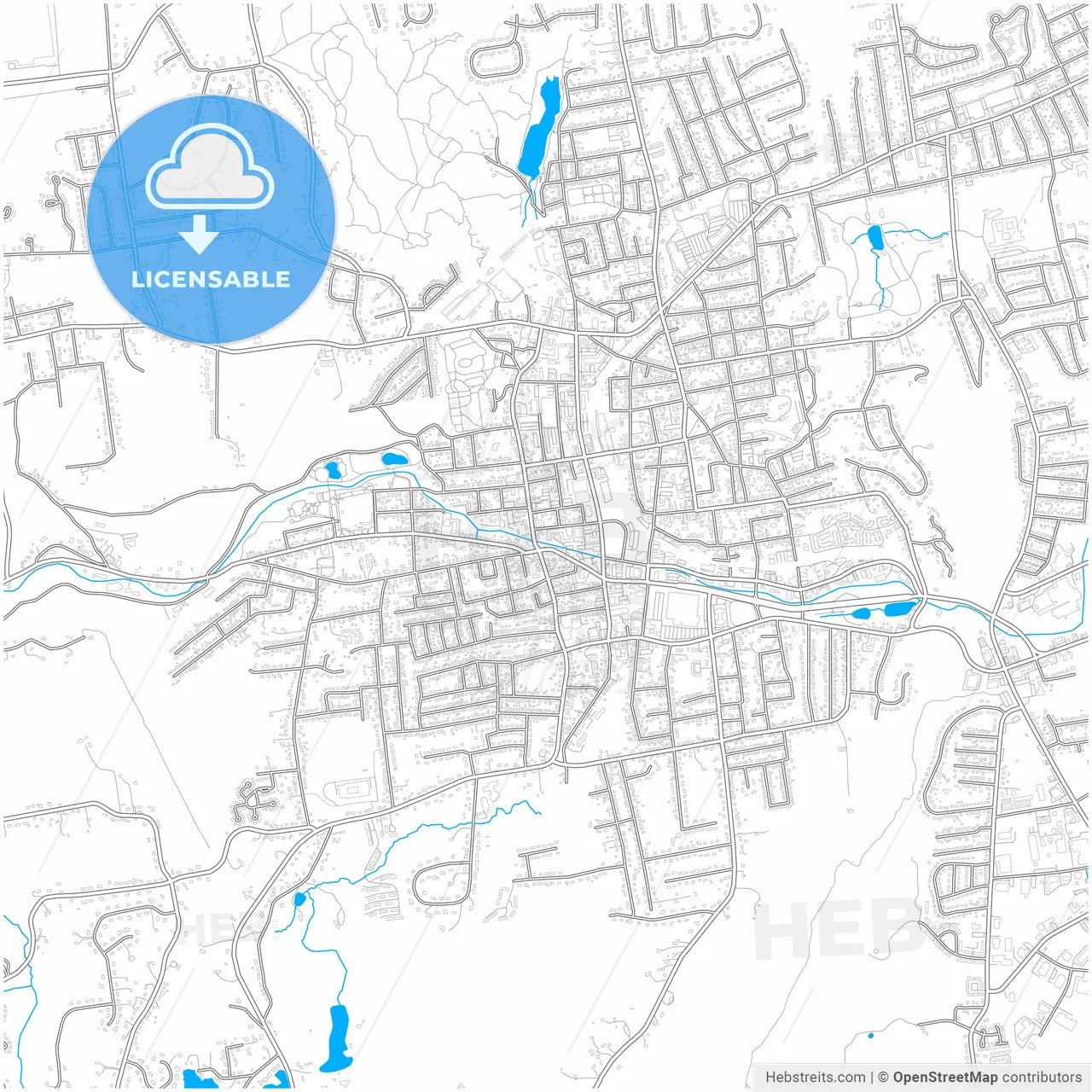 Bristol, Connecticut, United States, city map with high resolution roads.