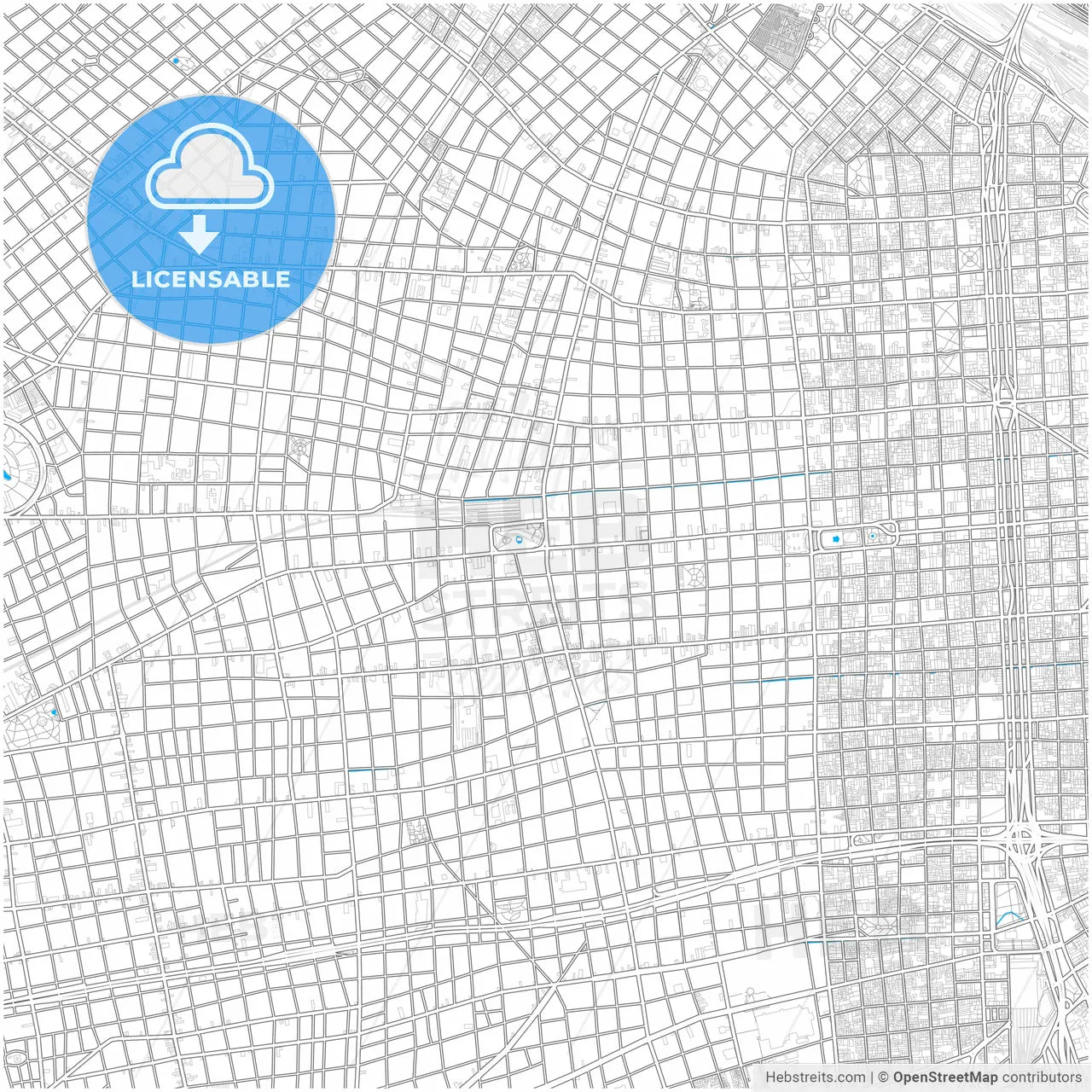 Balvanera, Argentina, city map with high resolution roads.