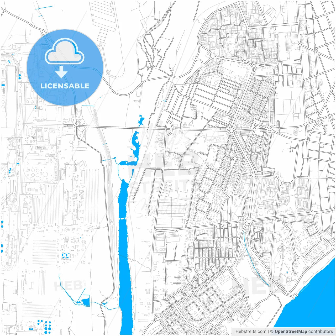 Galați, Galați, Romania, city map with high resolution roads.