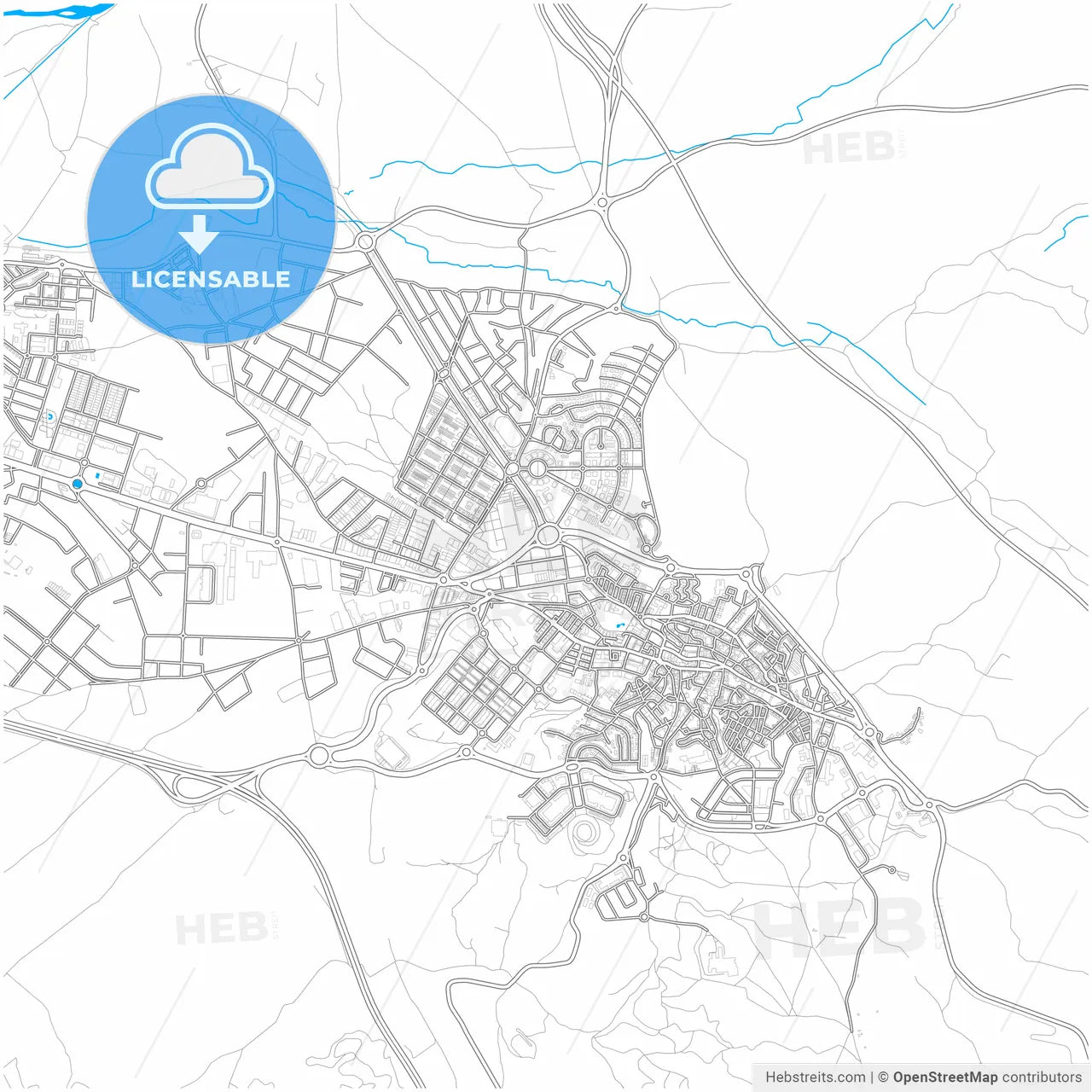 Arganda, 28500, Spain, city map with high resolution roads.