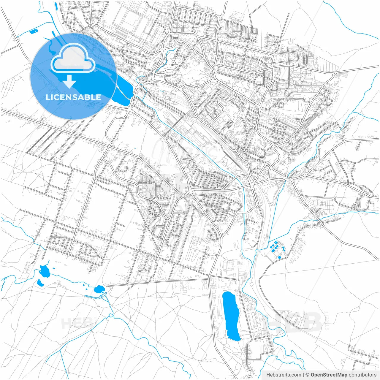 Starachowice, Świętokrzyskie, Poland, city map with high resolution roads.