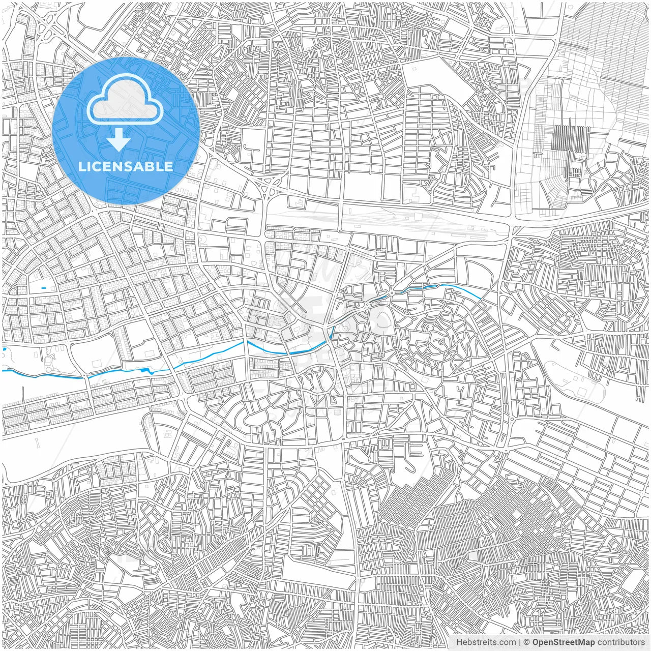 Gaziantep, Gaziantep, Turkey, city map with high resolution roads.