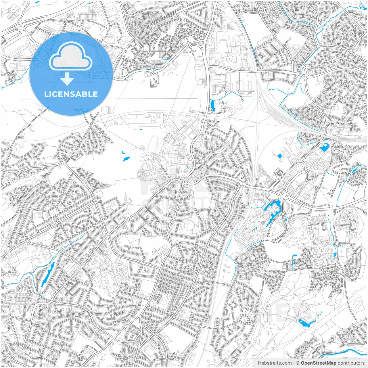 Filton, South West England, England, city map with high resolution roads.