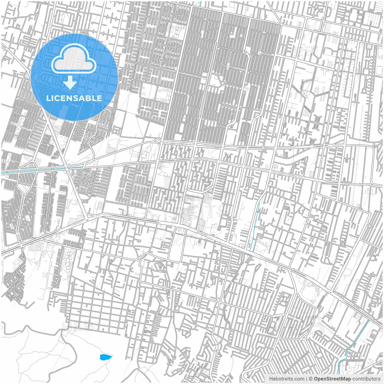 Coacalco de Berriozábal, México, Mexico, city map with high resolution roads.
