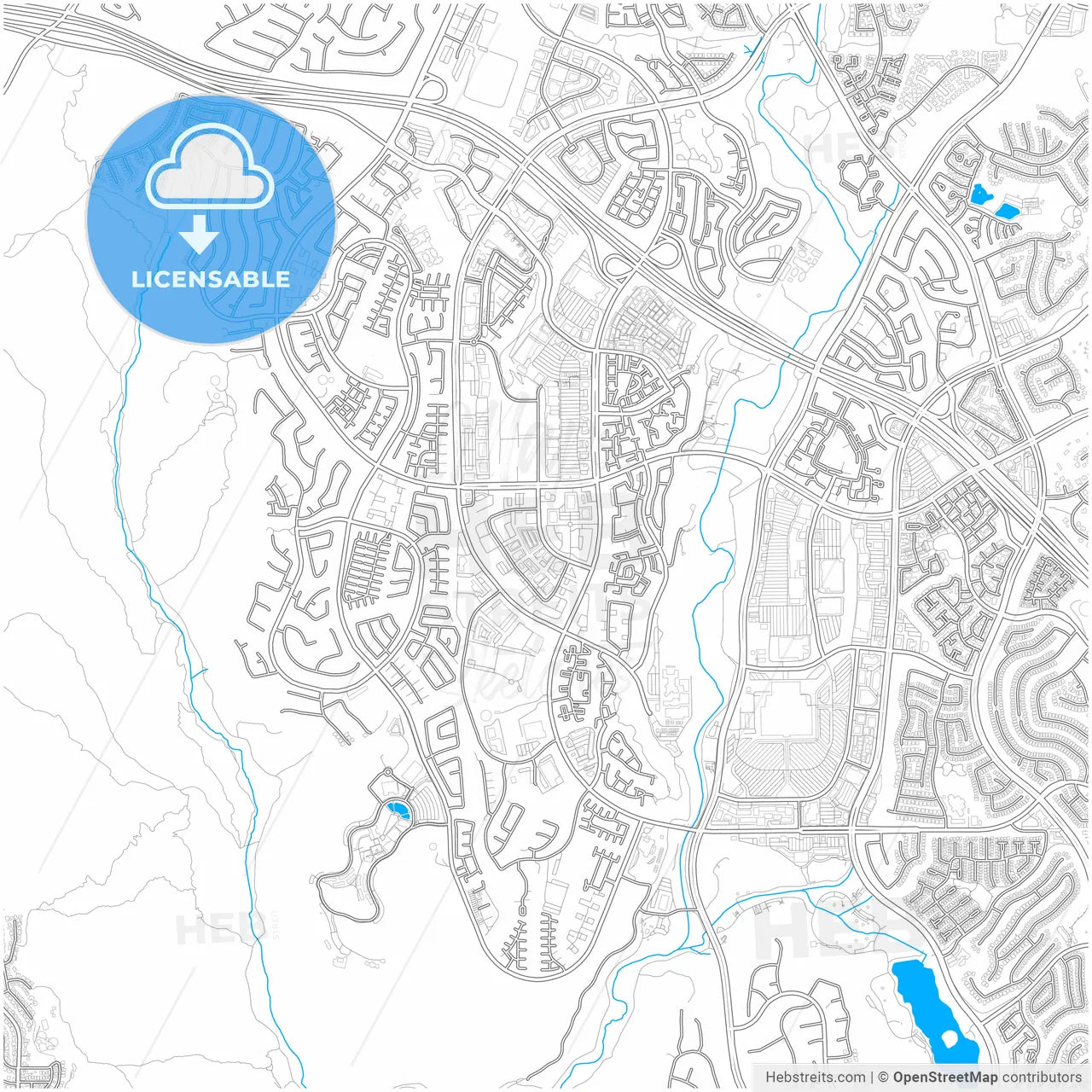 Aliso Viejo, California, United States, city map with high resolution roads.