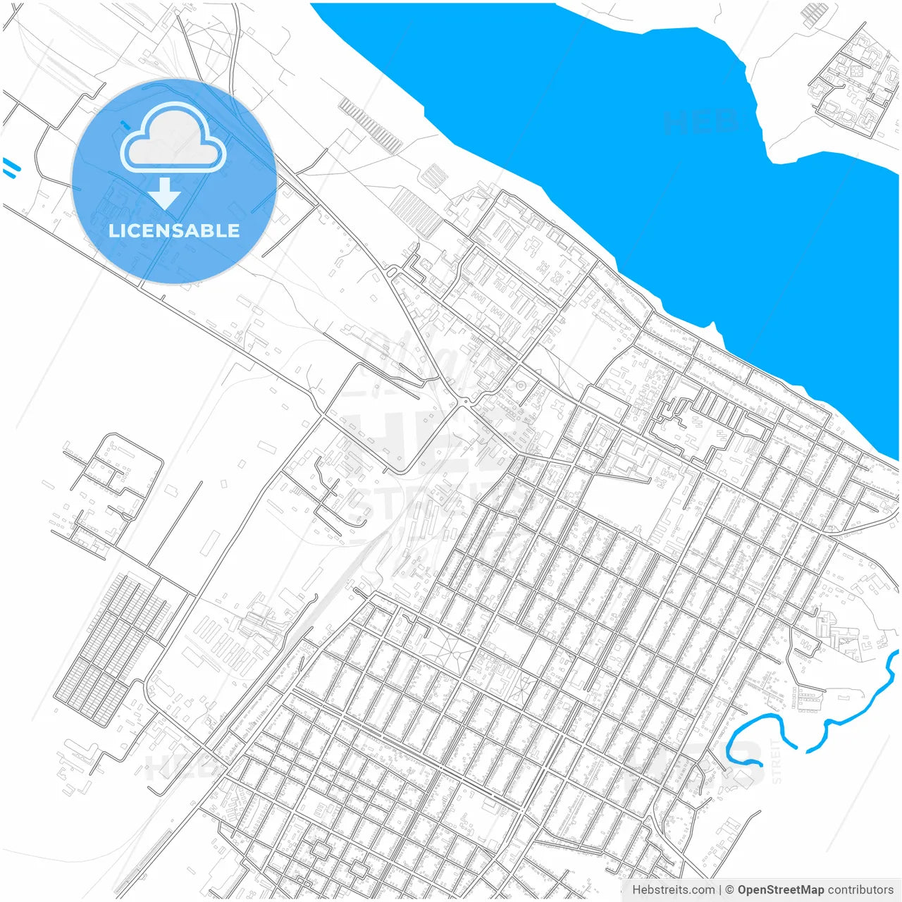 Budyonnovsk, Stavropol Krai, Russia, city map with high resolution roads.