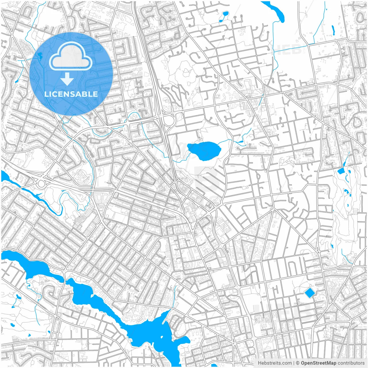 Saanich, British Columbia, Canada, city map with high resolution roads.