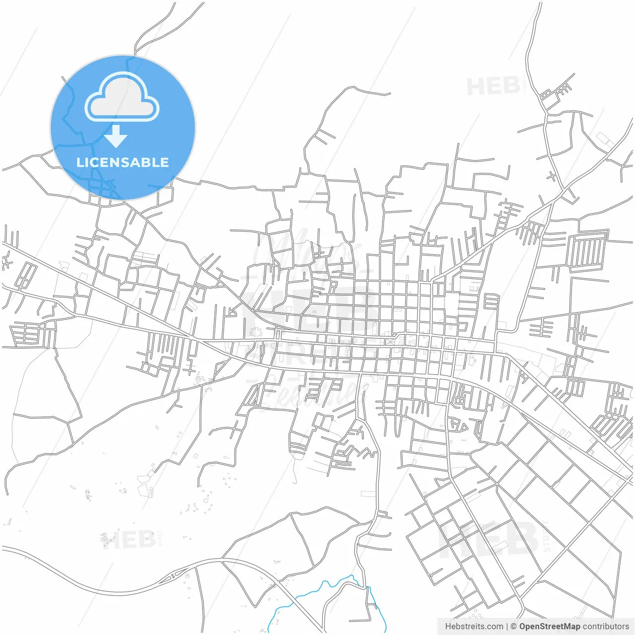 Chimaltenango, Chimaltenango, Guatemala, city map with high resolution roads.