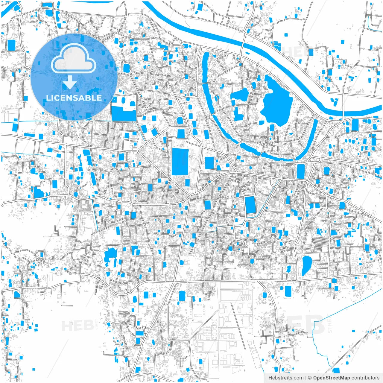 Comilla, Comilla, Bangladesh, city map with high resolution roads.