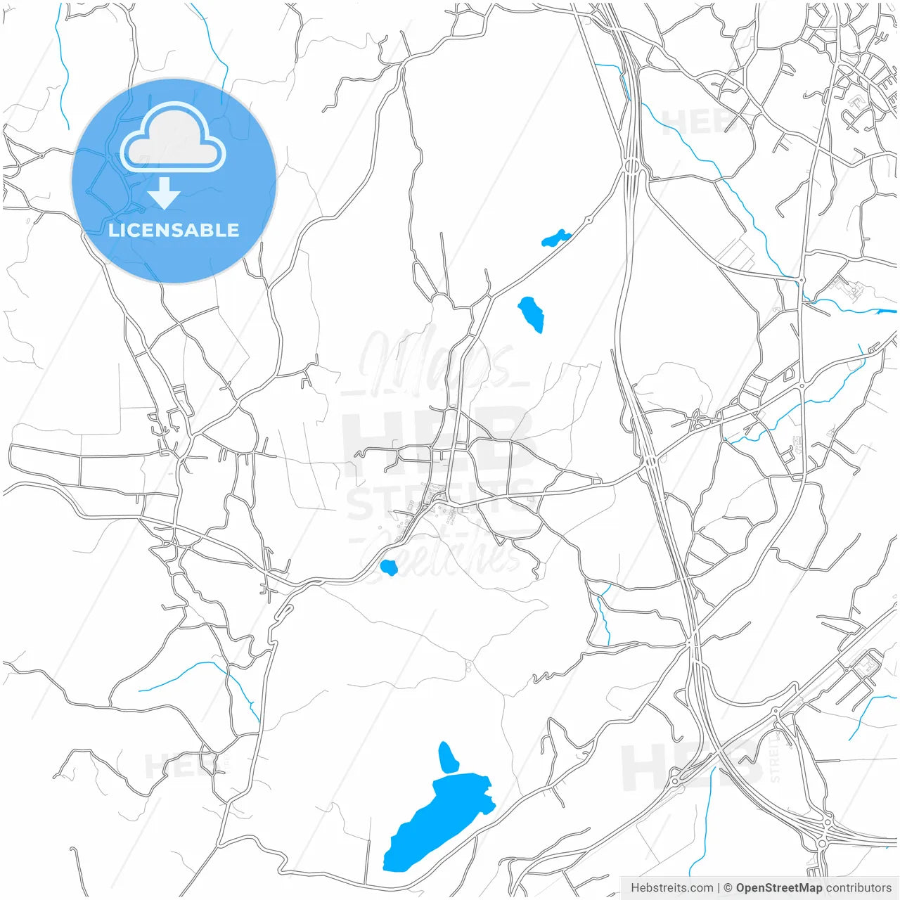 Camargo, Cantabria, Spain, city map with high resolution roads.