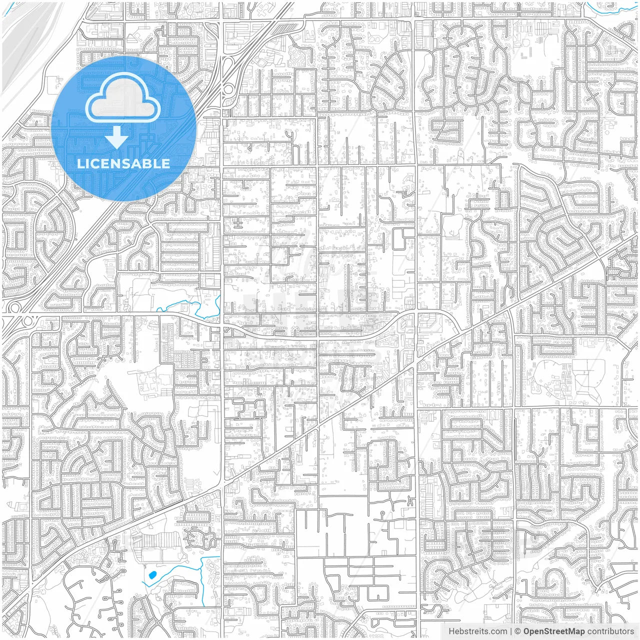 Citrus Heights, California, United States, city map with high resolution roads.