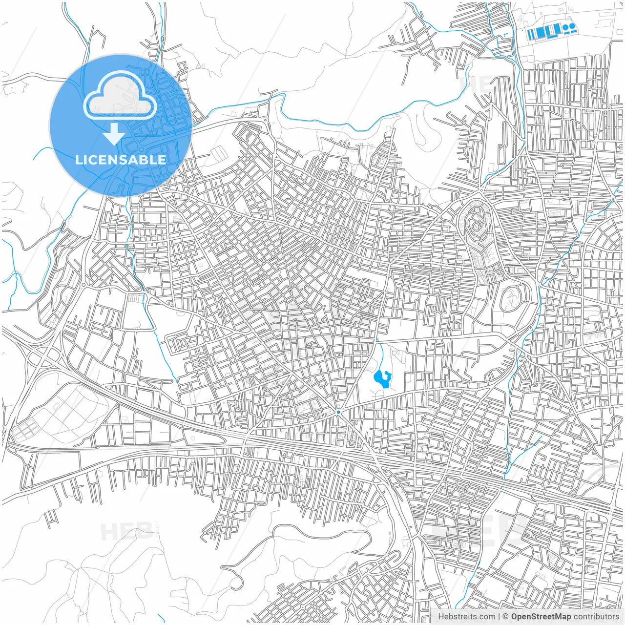 Ano Liosia, Attica, Greece, city map with high resolution roads.