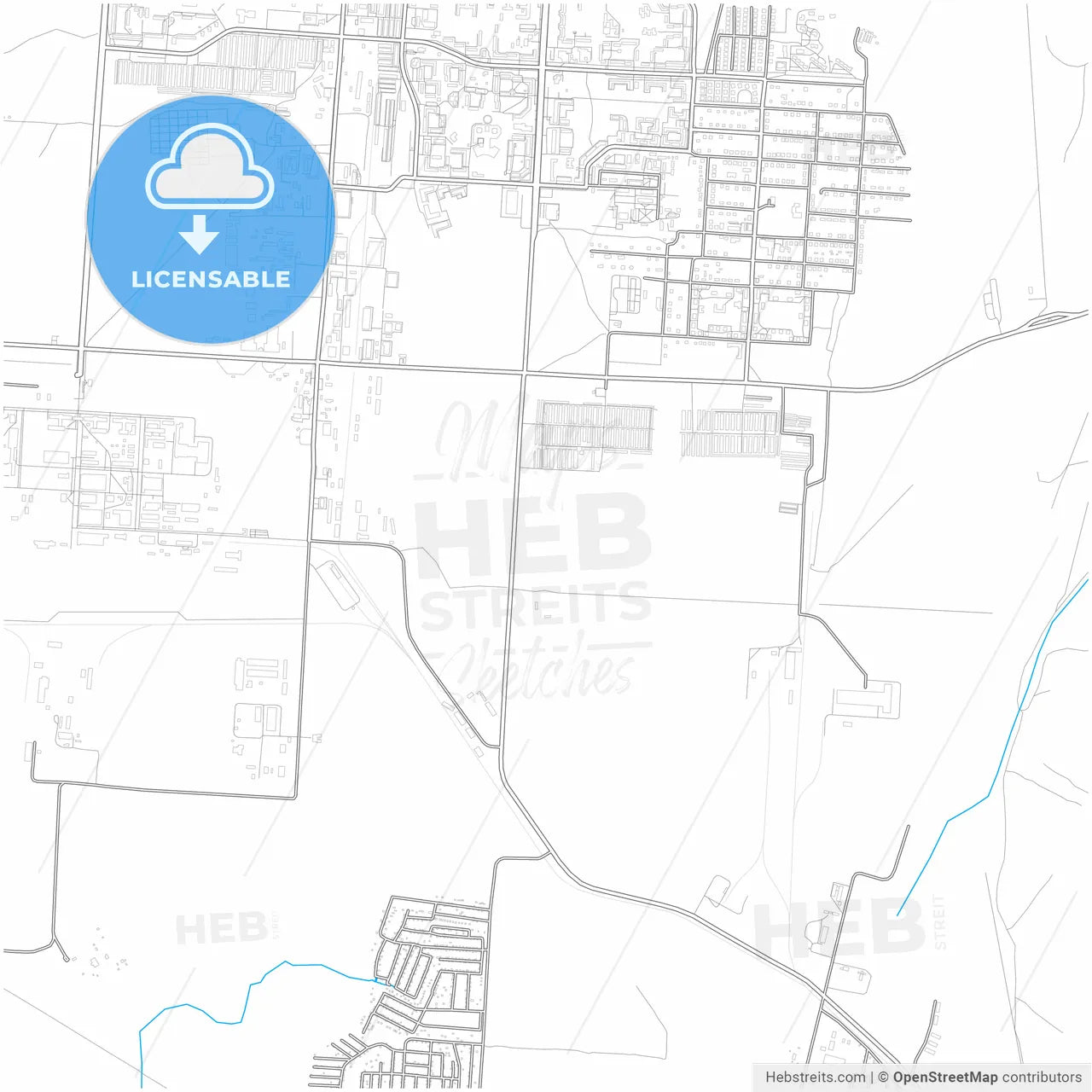 Snezhinsk, Chelyabinsk Oblast, Russia, city map with high resolution roads.