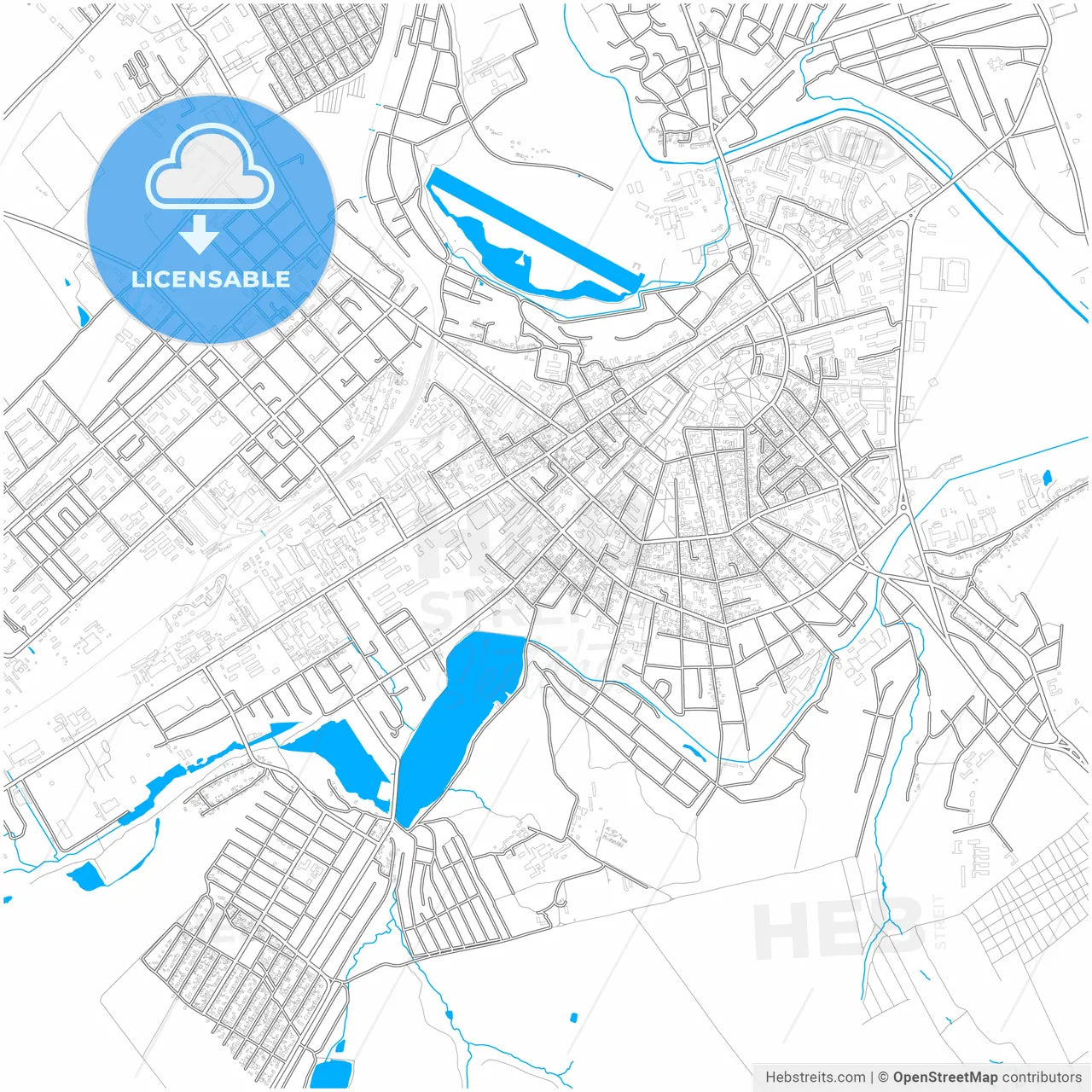Bălți, Bălți municipality, Moldova, city map with high resolution roads.