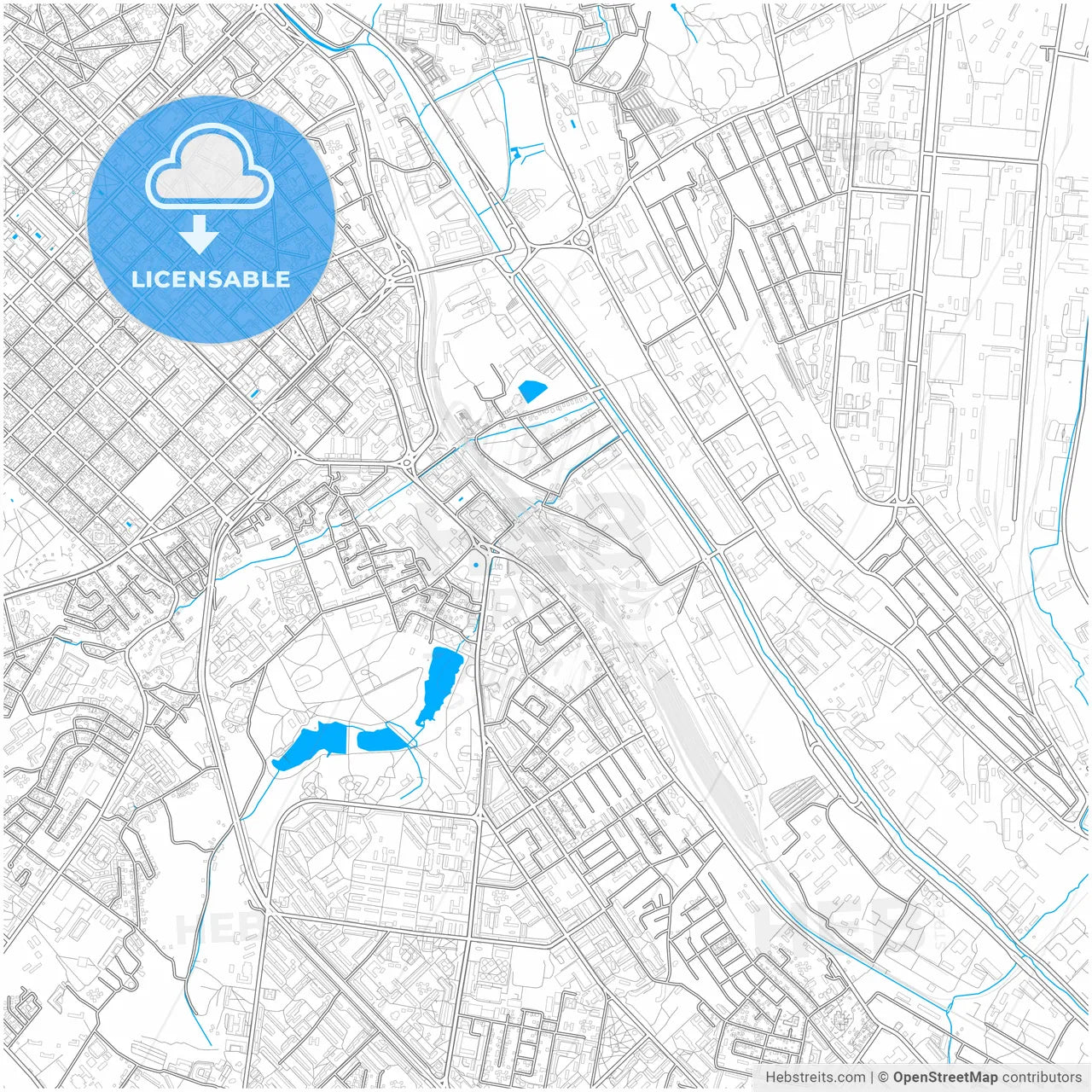 Chișinău, Chișinău municipality, Moldova, city map with high resolution roads.