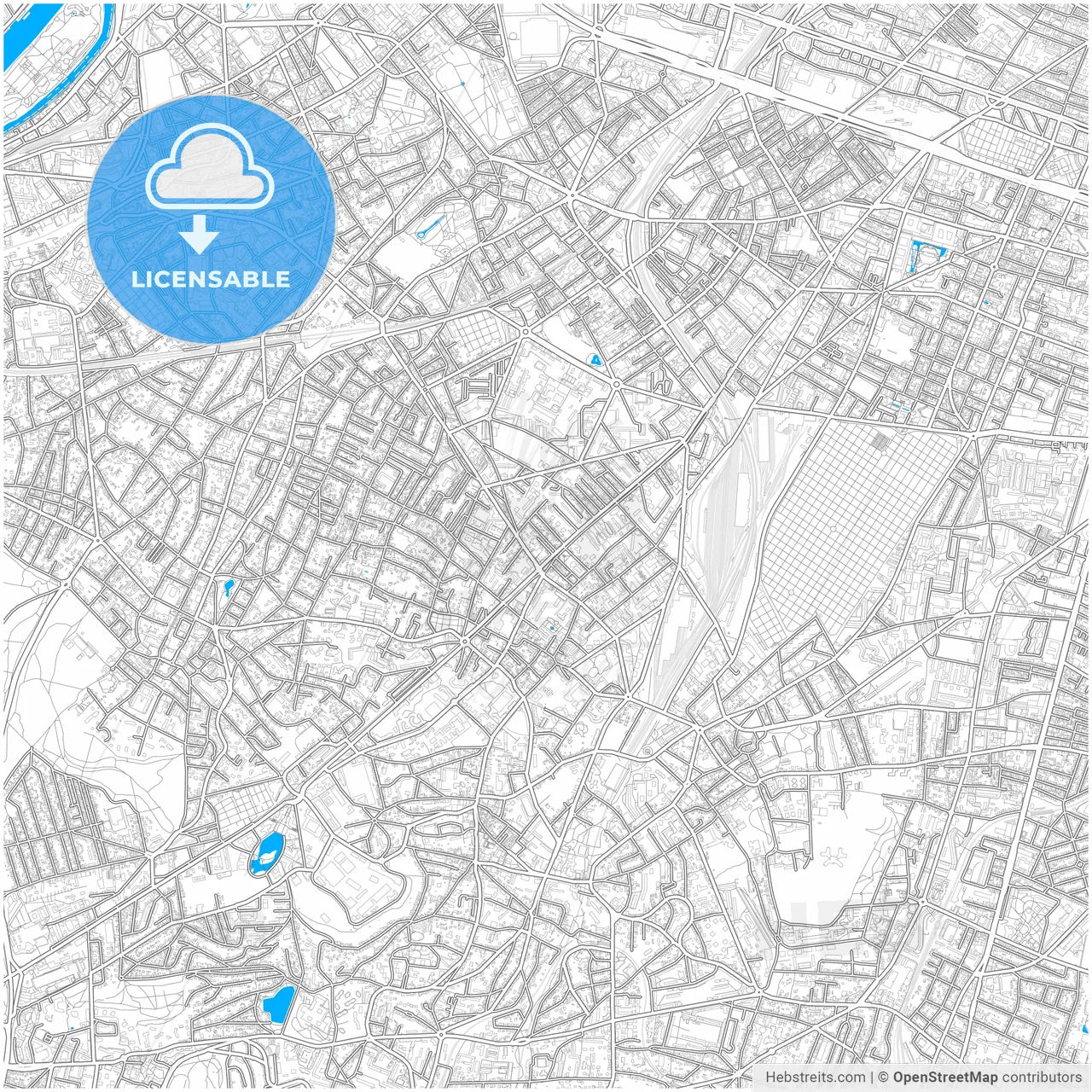 Châtillon, Hauts-de-Seine, France, city map with high resolution roads.