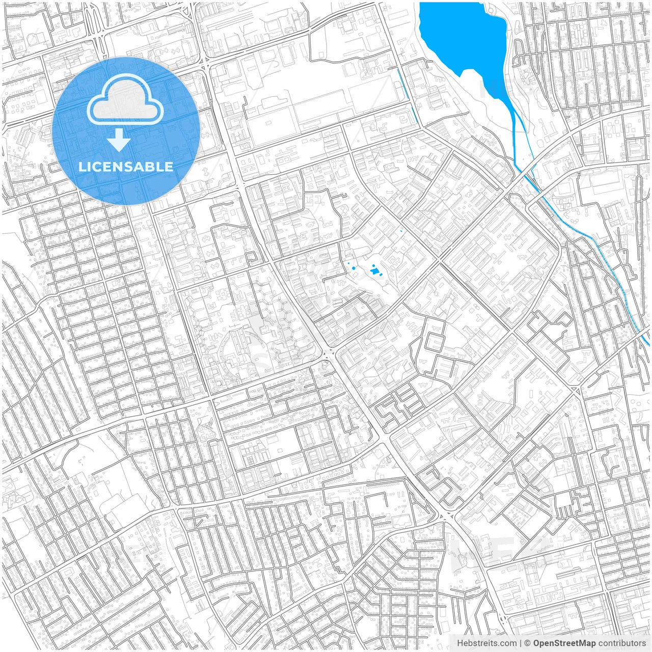 Almaty, Capital 1929 - 1997, Kazakhstan, city map with high resolution roads.