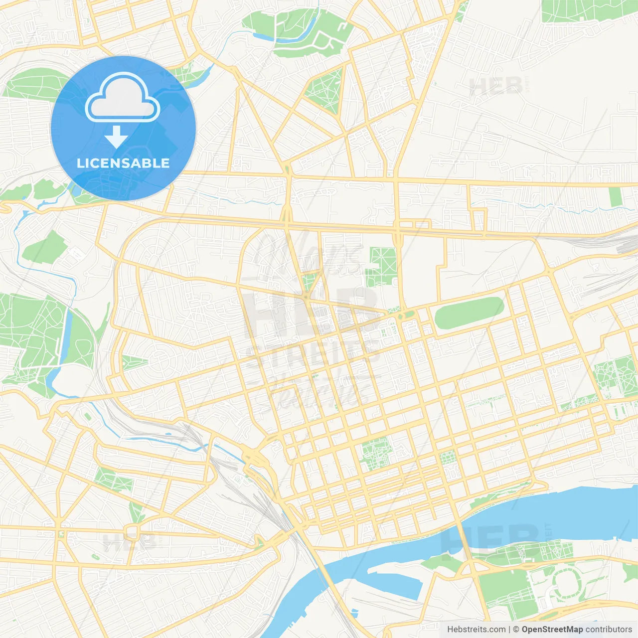 Rostov-on-Don, Russia Vector Map - Classic Colors