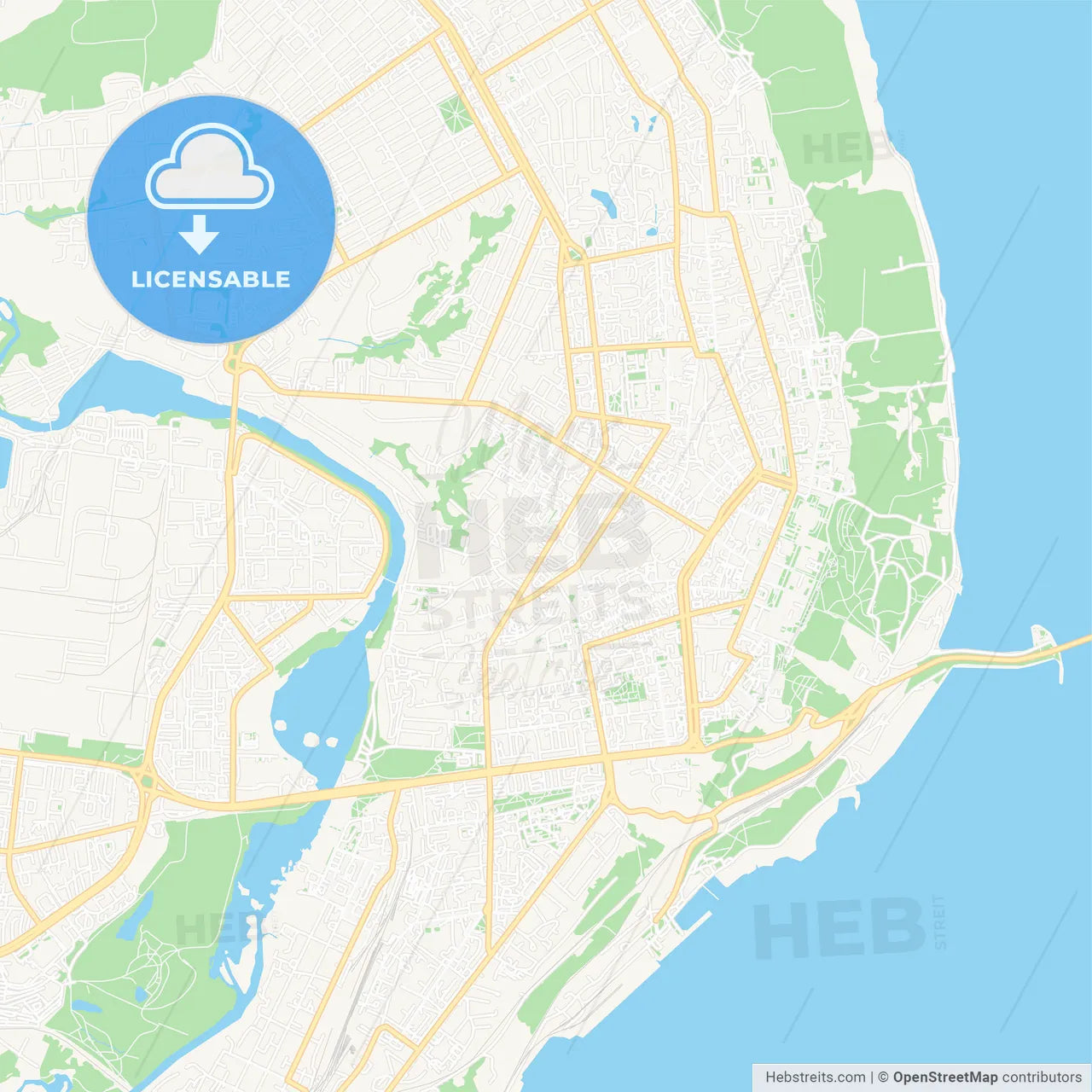 Ulyanovsk, Russia Vector Map - Classic Colors