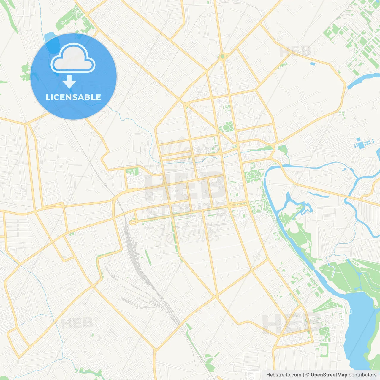 Tambov, Russia Vector Map - Classic Colors