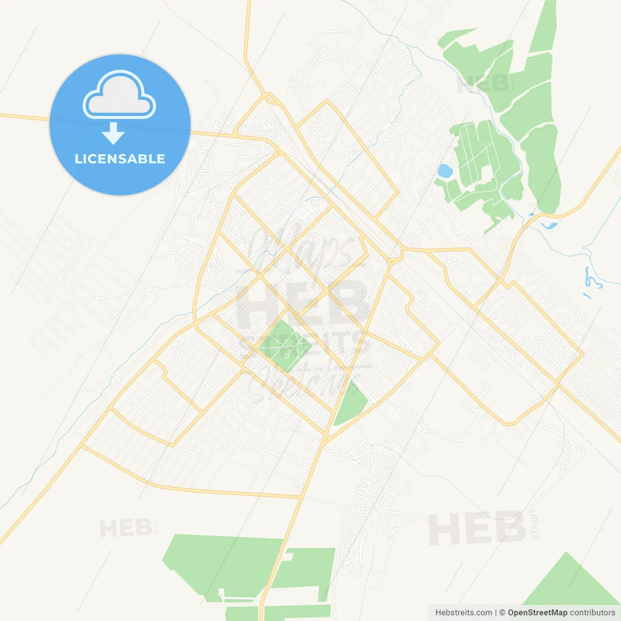 Tuymazy, Russia Vector Map - Classic Colors