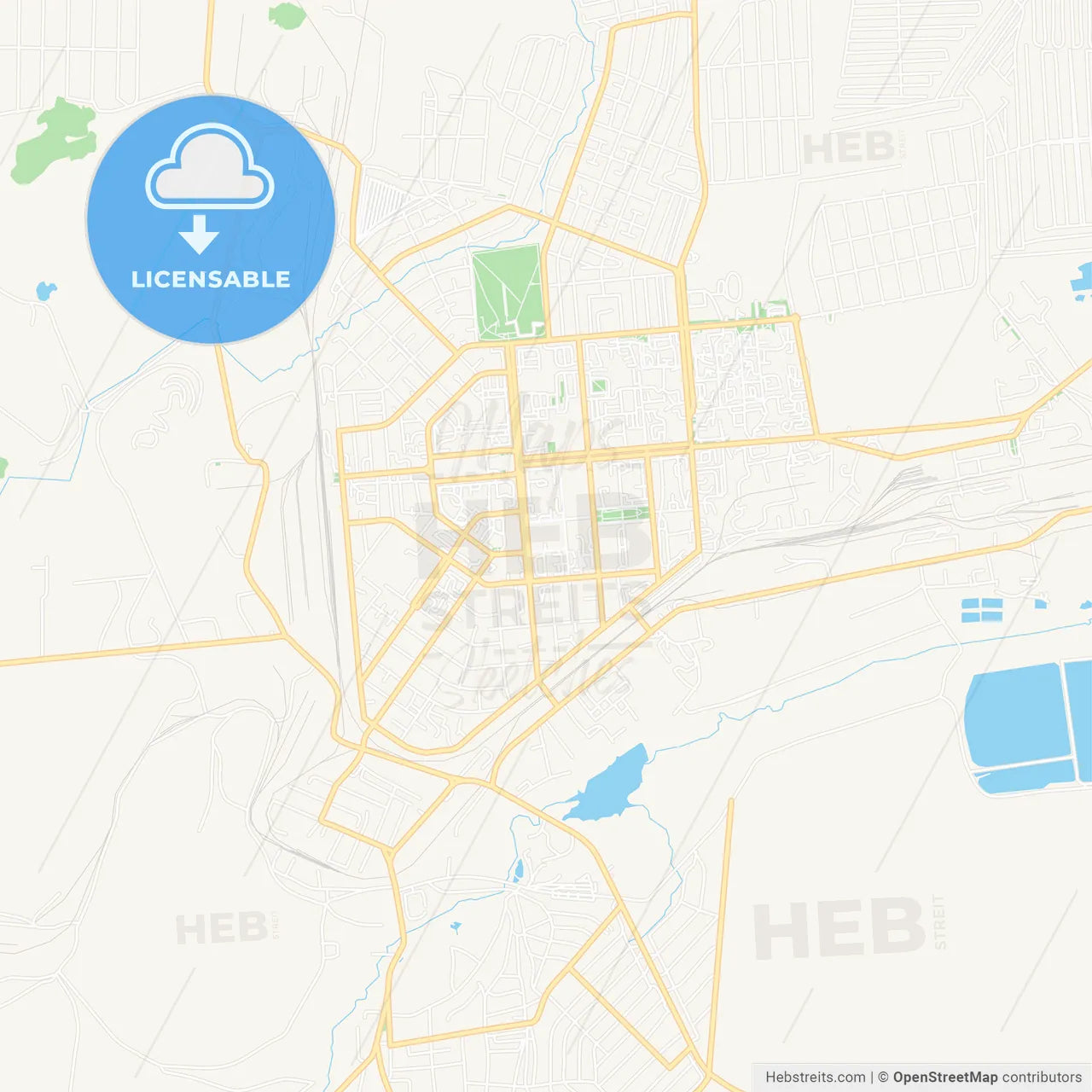 Sibay, Russia Vector Map - Classic Colors