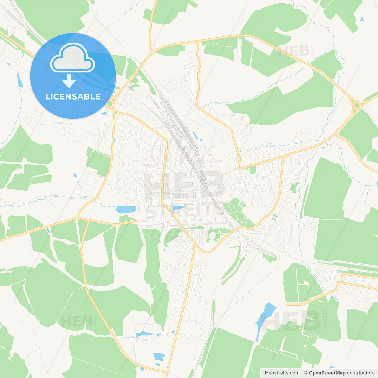 Uzlovaya, Russia Vector Map - Classic Colors