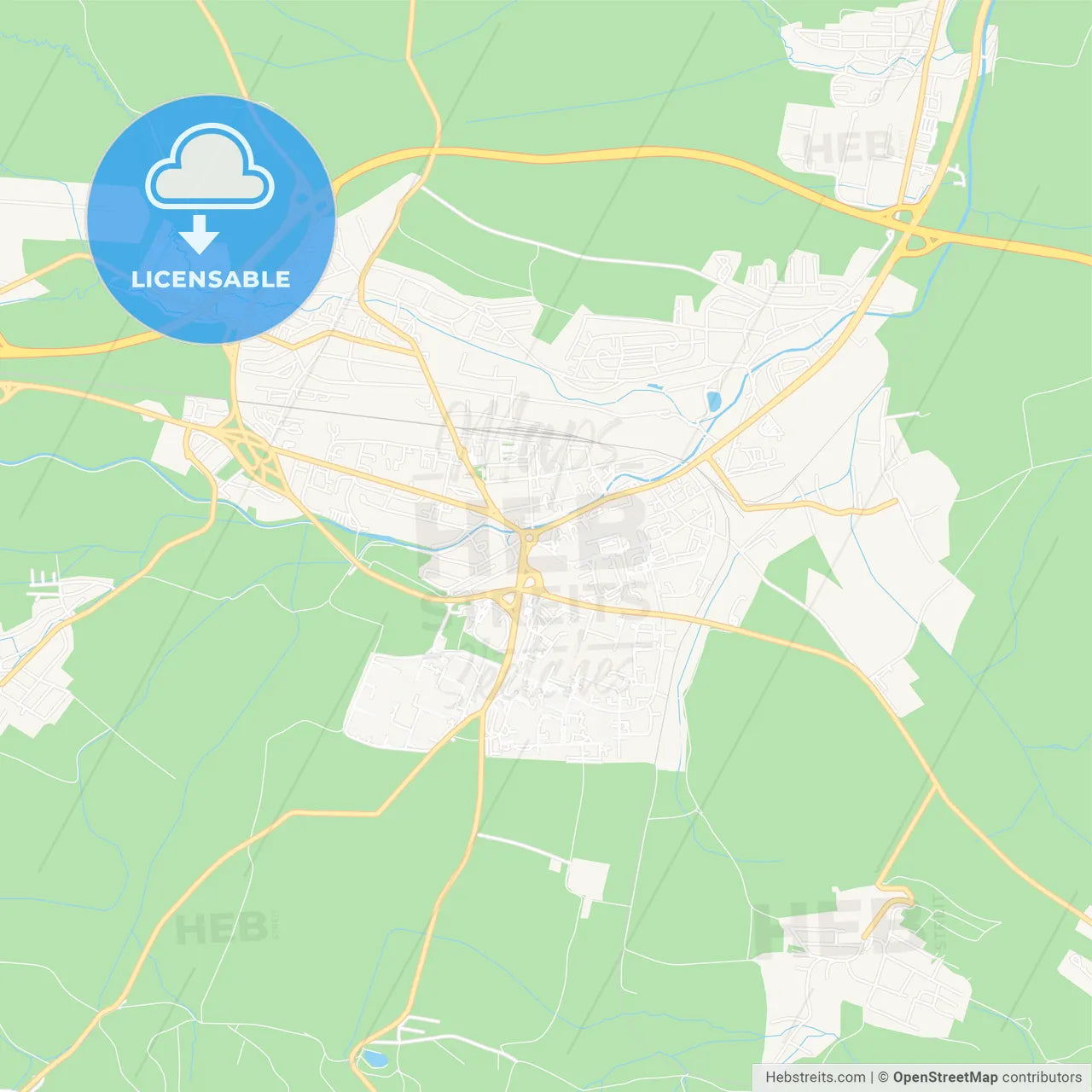 Poprad, Slovakia Vector Map - Classic Colors