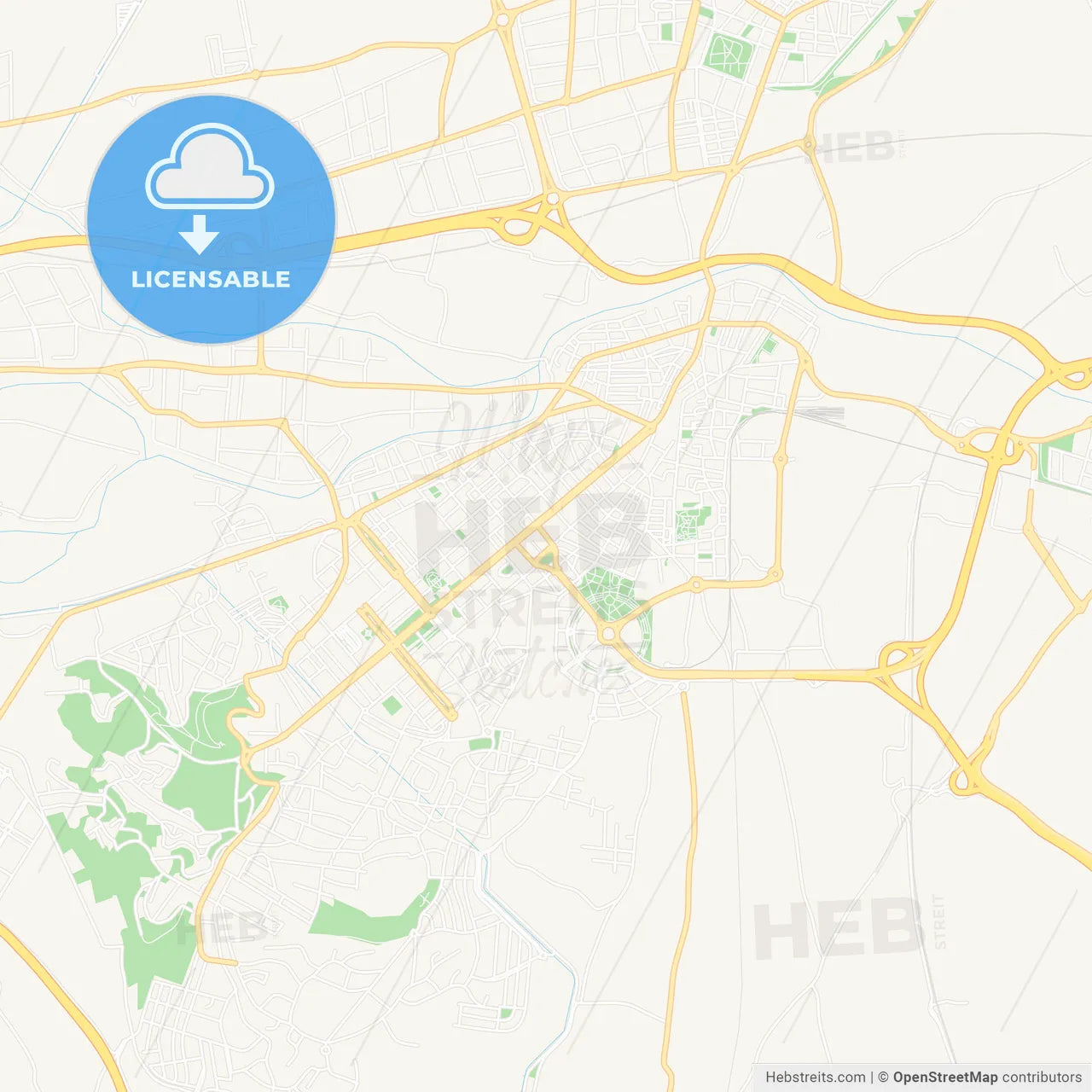 Torrent, Spain Vector Map - Classic Colors