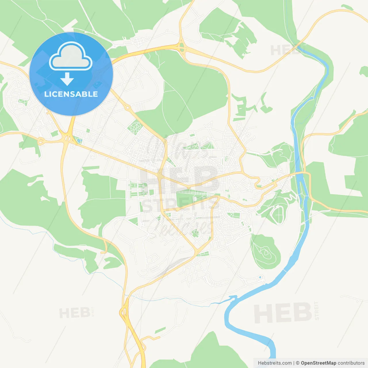 Soria, Spain Vector Map - Classic Colors