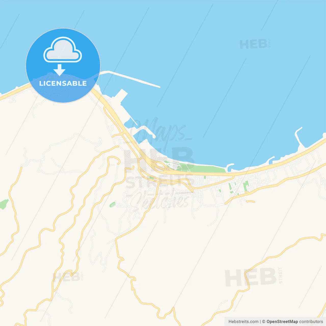 Rize, Turkey Vector Map - Classic Colors