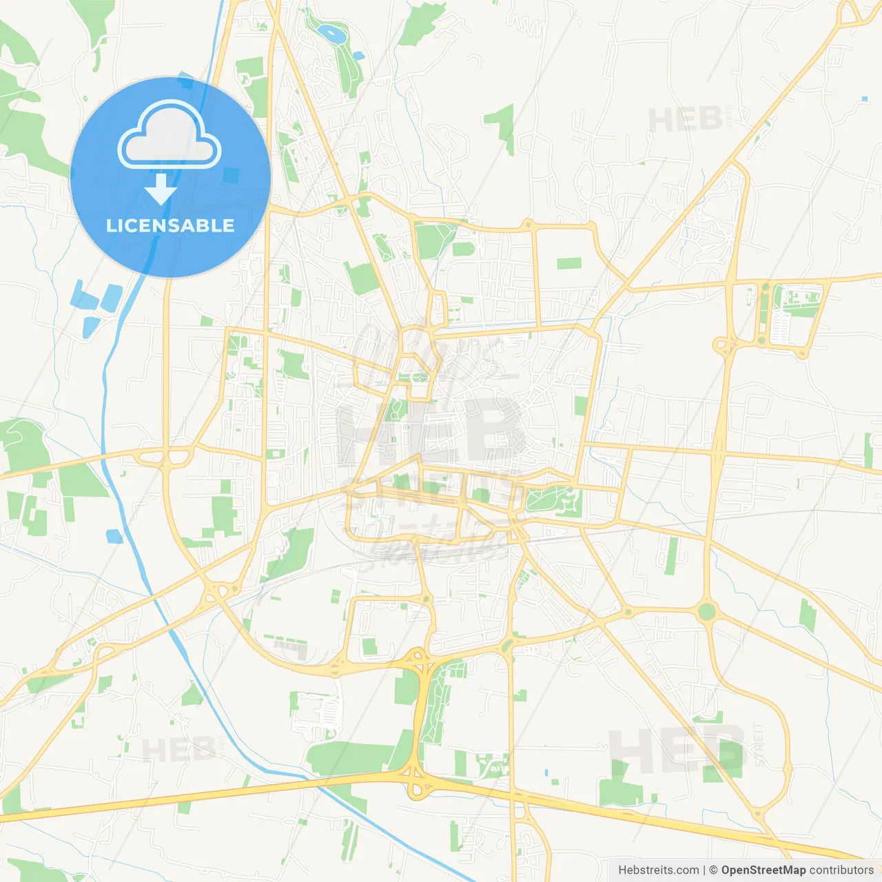 Pistoia, Italy Vector Map - Classic Colors