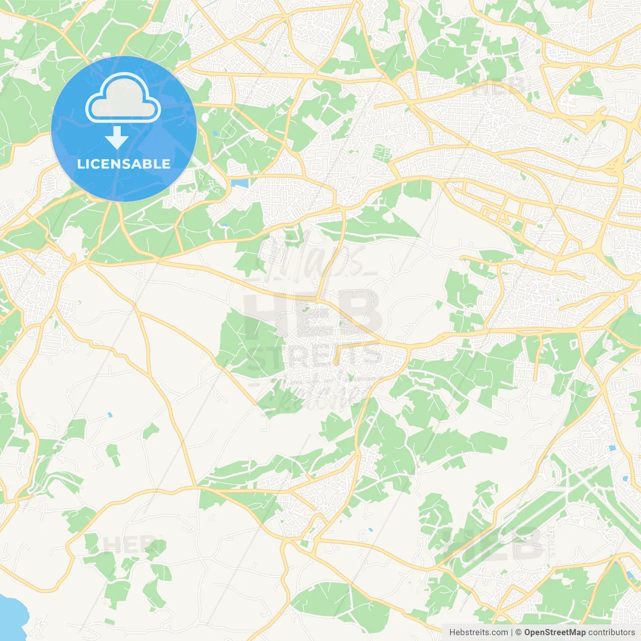 Zebbug, Malta Vector Map - Classic Colors