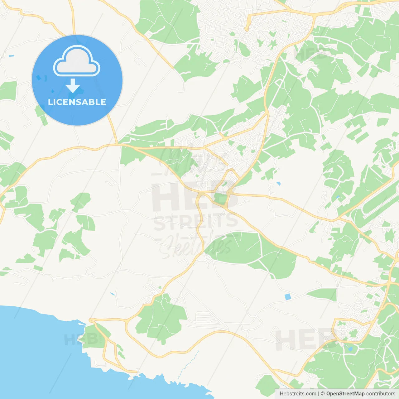 Siggiewi, Malta Vector Map - Classic Colors