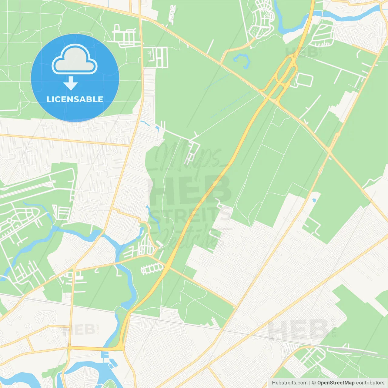 Voluntari, Romania Vector Map - Classic Colors