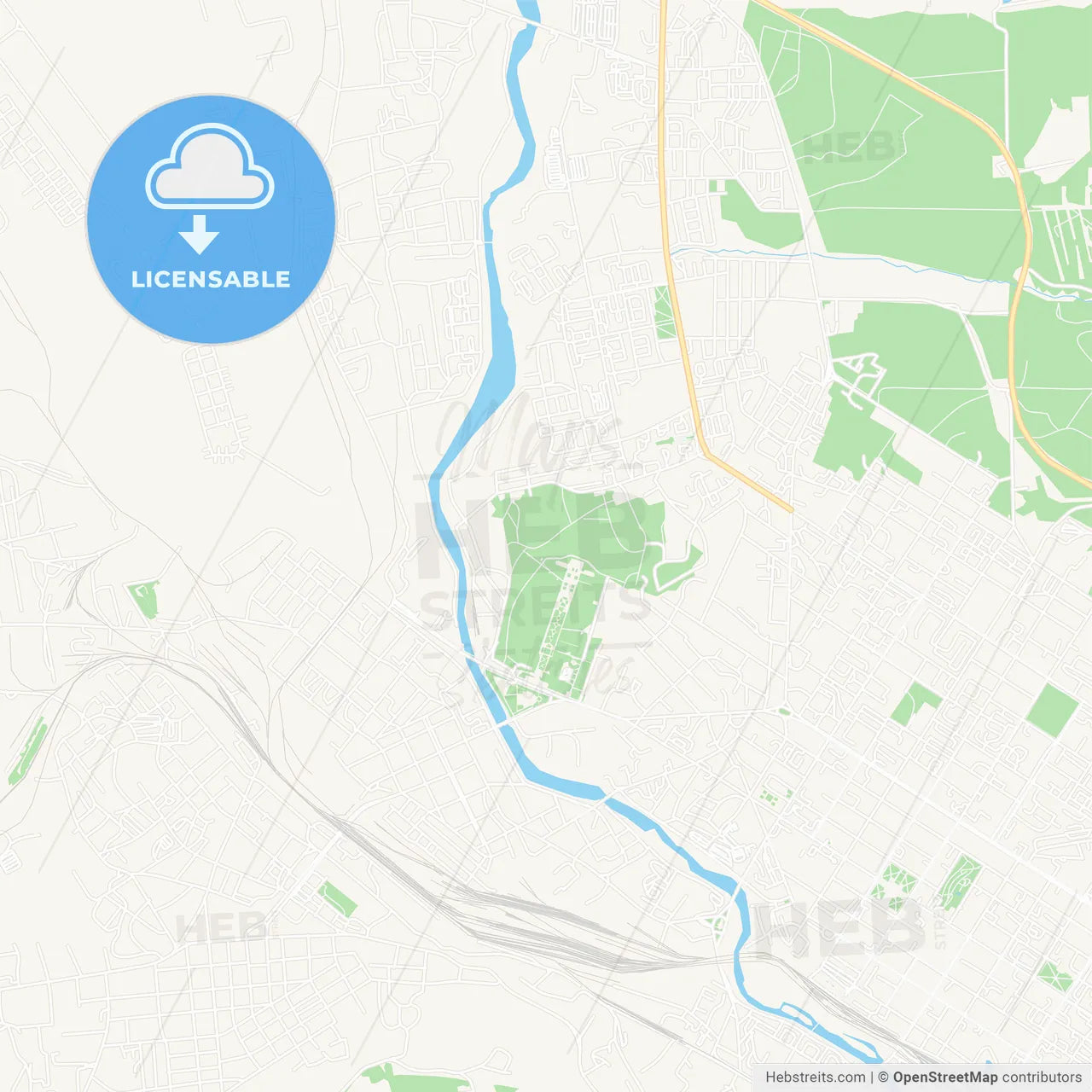 Chita, Russia Vector Map - Classic Colors