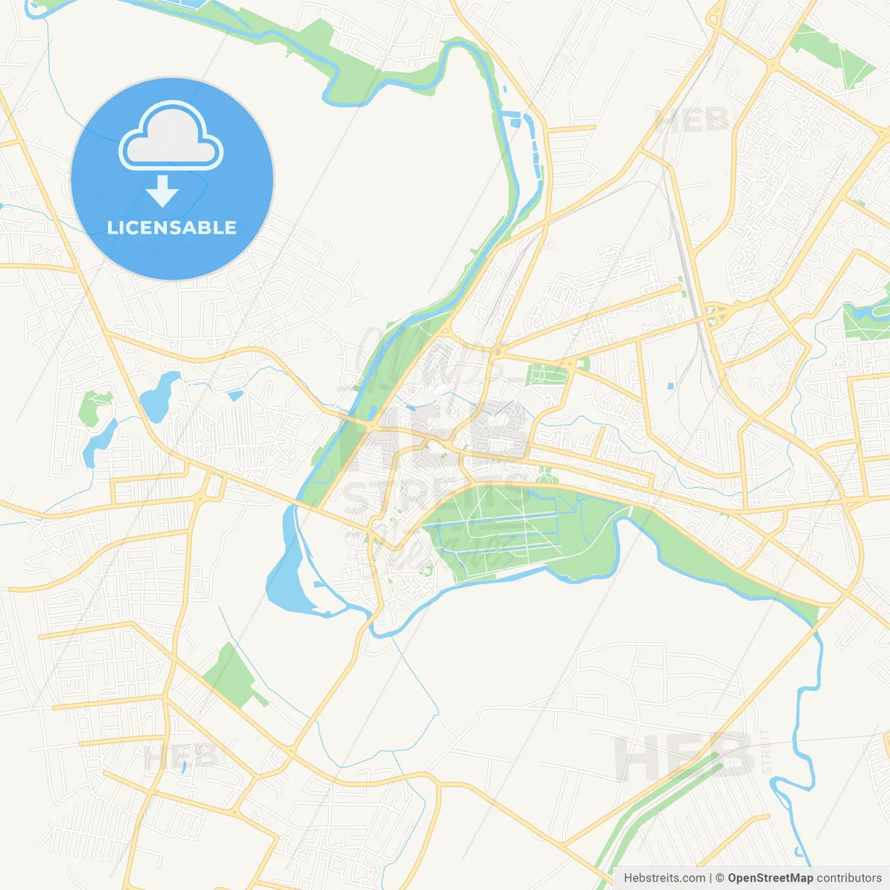 Lutsk, Ukraine Vector Map - Classic Colors