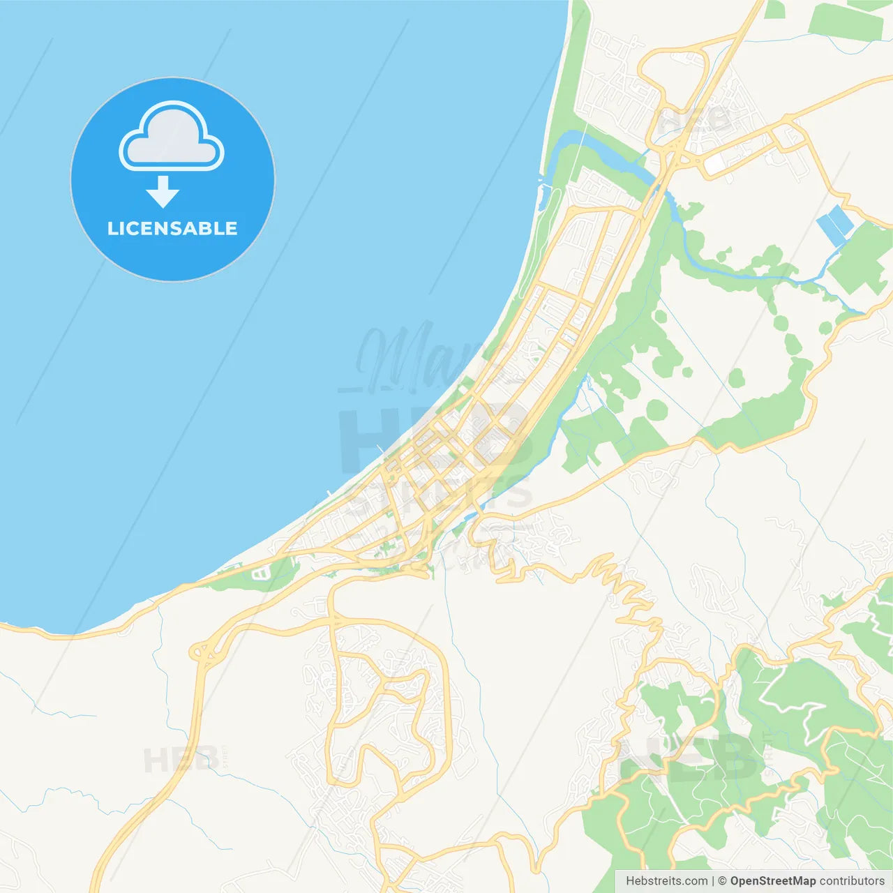 Saint-Paul, France Vector Map - Classic Colors